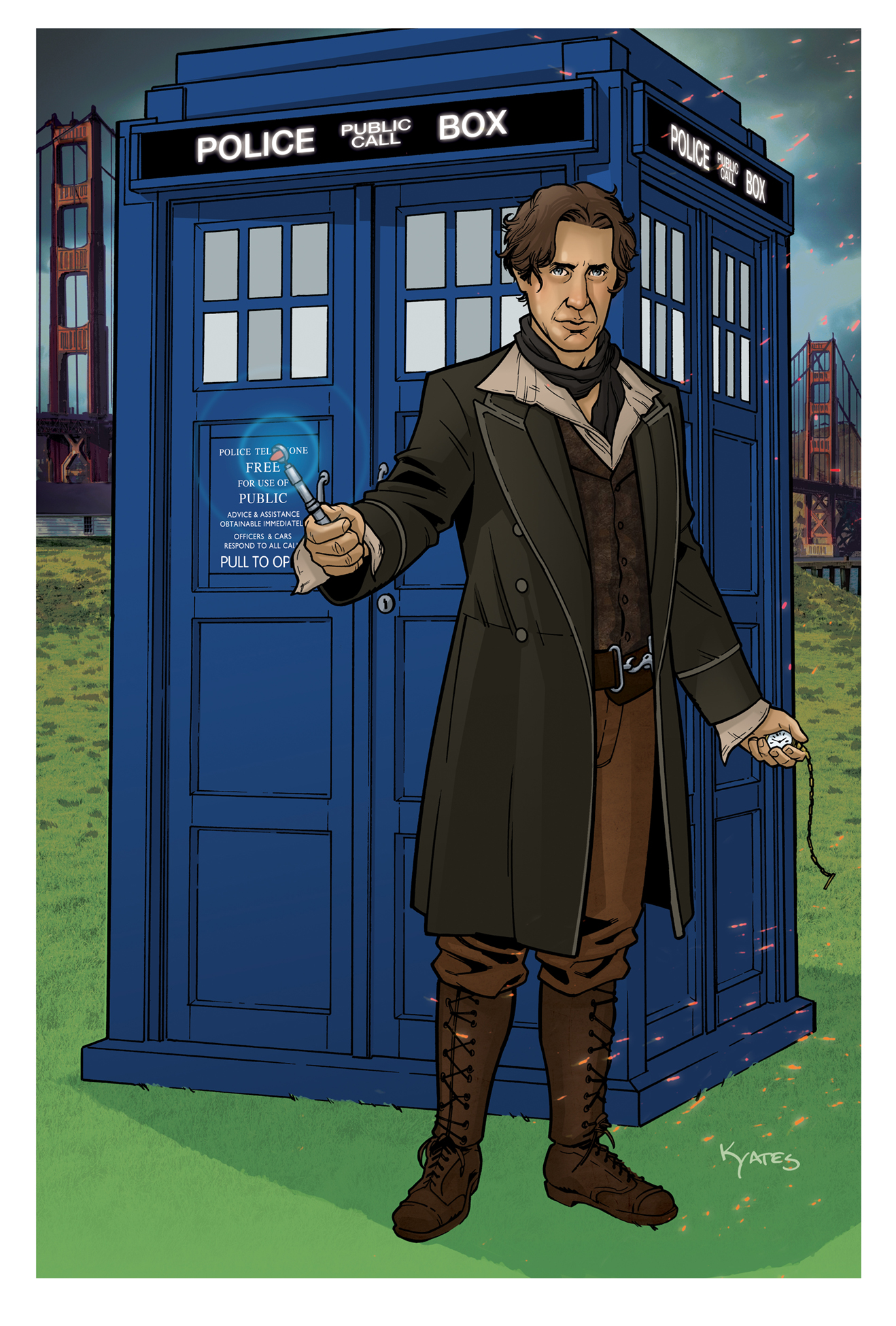 8th Doctor & TARDIS – The Art of Kelly Yates